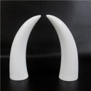 Vintage Ceramic Tusk Shaped S & P Shakers MCM